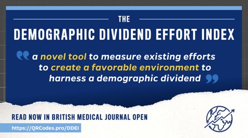 British Medical Journal Open Publishes Demographic Dividend Effort Index Tool