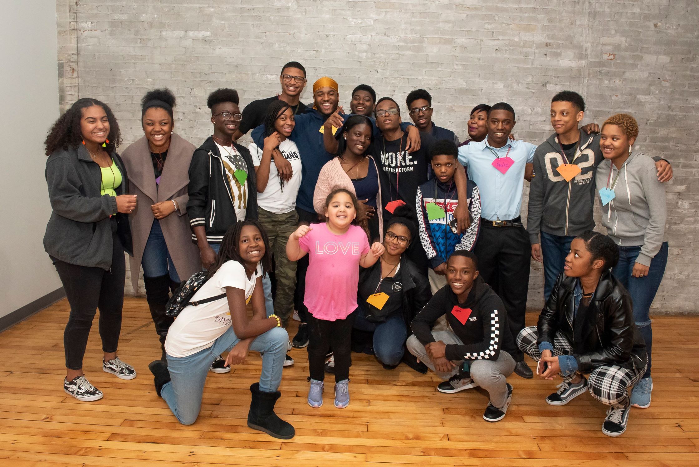 Local youth who work with CAH pose for picture