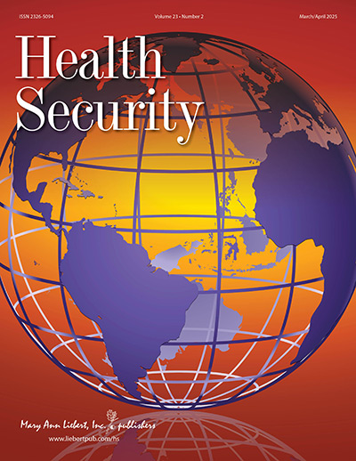 Health Security Journal, Vol 23, No 2