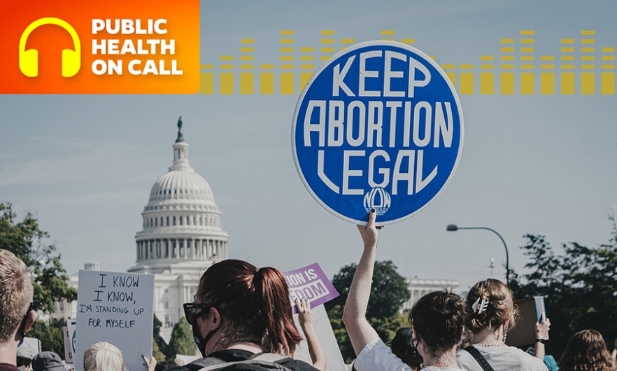 people outside of the U.S. Capitol protesting to keep abortion legal