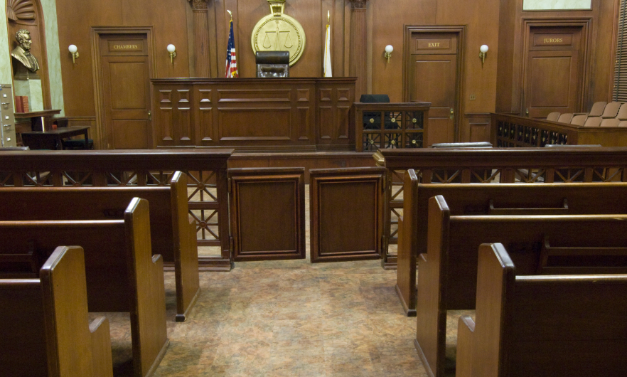 Inside of a court room