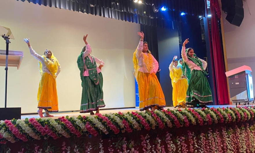 colorful dance performance and dinner