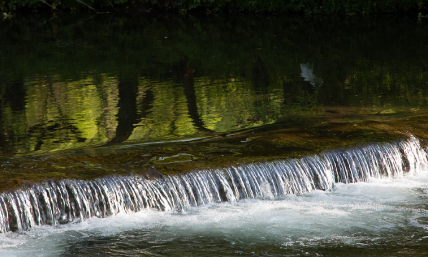 waterfall at herring run park baltimore