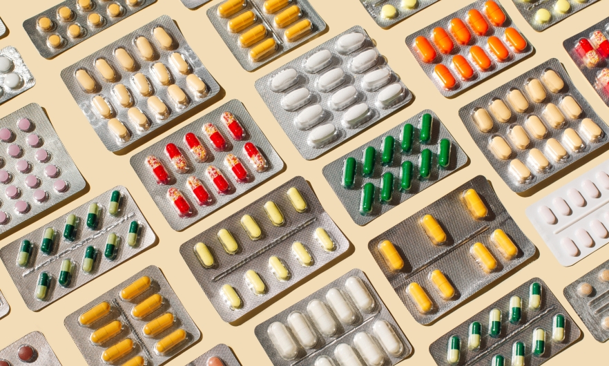 Blister packs of different medications