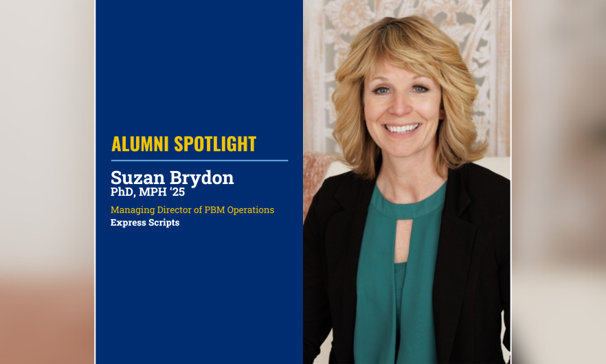 Image of Suzan Brydon smiling with identifying text