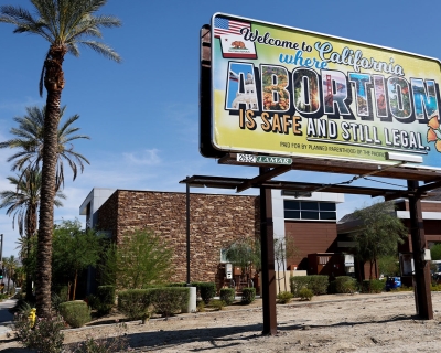 Billboard in California promotes legal abortion access