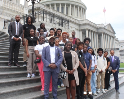 Rashad Staton with Youth Leaders