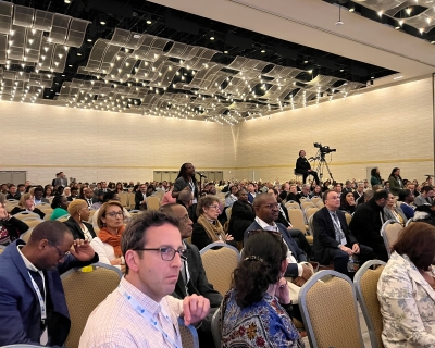 Hundreds of CUGH 2025 attendees gather on February 22, 2025, for the annual great global health debate.