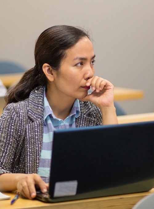 students learning in a classroom