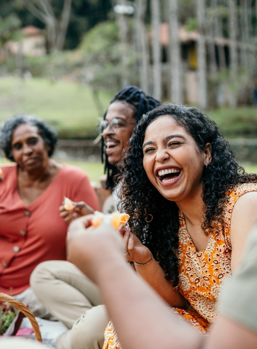 Group of friends laughing