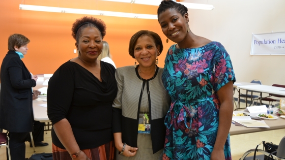 Rev. Debra Hickman, Dr. Lisa Cooper, and Dr. Chidinma Ibe