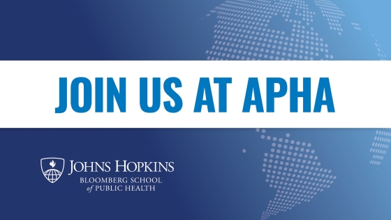 Join Us At APHA, and the BSPH logo on a blue background with a globe graphic