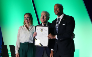 Dr. Georgia Machell, President and CEO of National WIC Association, David Paige, and Maryland Governor Wes Moore