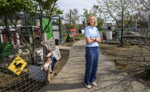 Kristin Mmari in Baltimore City greened lot