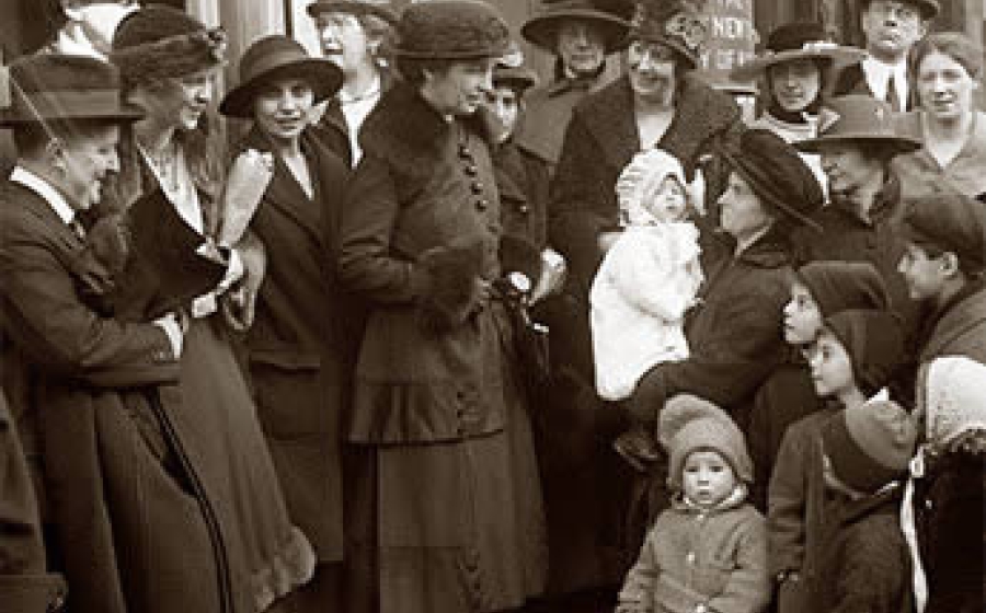 Then: The Birth of Family Planning - Margaret Sanger on Steps