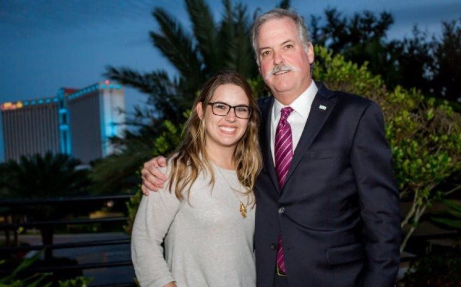 Christin Lewis and father Richard Mattingly