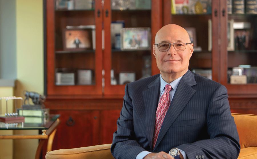Fuad El-Hibri seated in his office