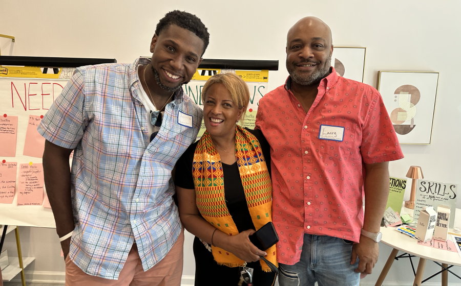 BNLP Director, Rebkha Atnafou with 2018 Fellows Justin Brown and Larry C. Simmons.