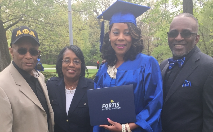 From left to right: Donna's dad, Donna's step-mom, Donna Bruce, and Donna's husband.