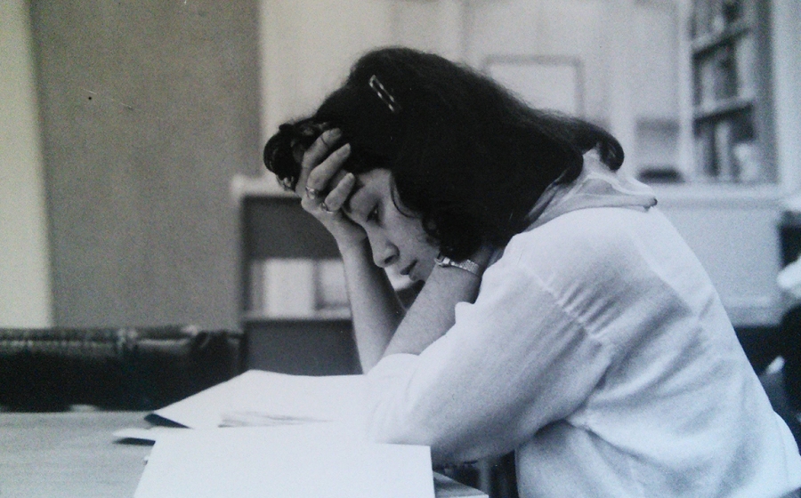 Huster, deep in her biostatistics studies, earned her master's in health sciences at the Bloomberg School.