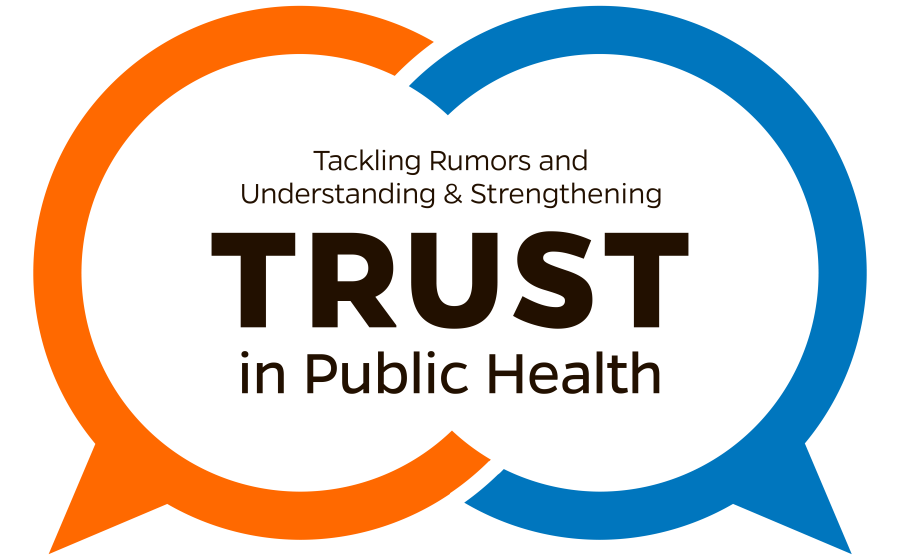 TRUST project emblem, Tackling Rumors and Understanding & Strengthening Trust (TRUST) in Public Health 