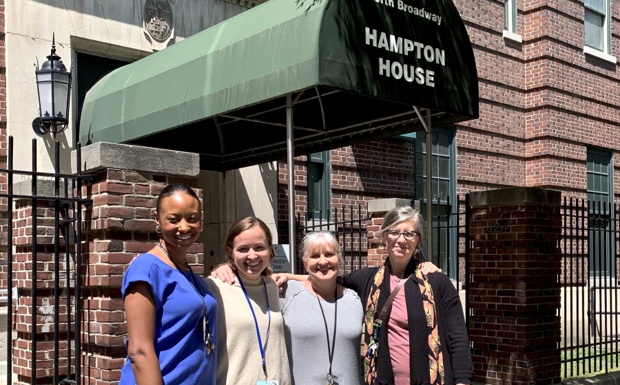 CIR faculty and staff pose in front of Hampton House