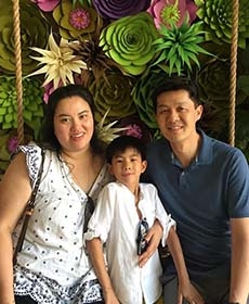 Sophia Lo and Hunter Chen with their young son