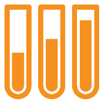 COVID-19 Testing Toolkit testing tracker icon with test tubes