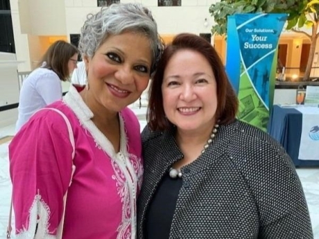 Lisa Cooper with Veronica Arroyave  