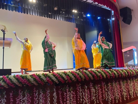 colorful dance performance and dinner