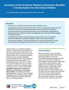 Thumbnail of knowledge summary about THE ECONOMICS AND VALUE OF IMMUNIZING ZERO-DOSE CHILDREN