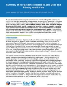 Thumbnail of Knowledge summary: Primary Health Care