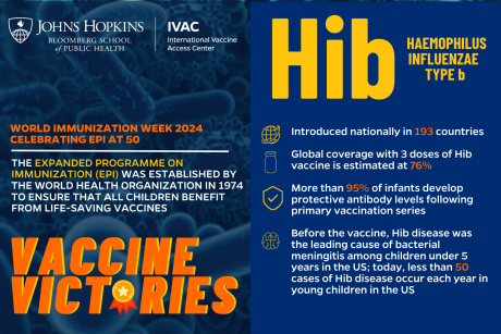 Hib Vaccine Victory Card with vaccine facts