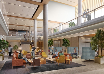 Rendering of The Hub space